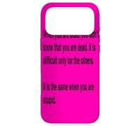 Custodia per iPhone 17 Pro Max Quando sei morto non sai di essere morto, testo nero