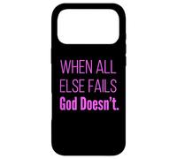 Custodia per iPhone 17 Pro Max Quando tutto il resto fallisce, Dio non fa fede cristiana Scrittura