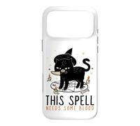 Custodia per iPhone 17 Pro Max Questo incantesimo ha bisogno di un divertente gattino nero con coltello