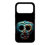 Custodia per iPhone 17 Pro Max Quetzalcoatl Maschera Azteca Mosaico Turchese