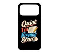 Custodia per iPhone 17 Pro Max Quiet I'm Keeping Score, umorismo da segnapunti di softball
