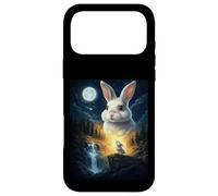 Custodia per iPhone 17 Pro Max Rabbit Howling to The Moon Vintage Funny Rabbit