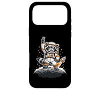 Custodia per iPhone 17 Pro Max Raccoon Astronaut On The Moon With Rocket Retro Space Iconic