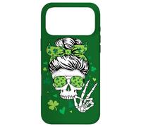 Custodia per iPhone 17 Pro Max Ragazza Chignon Scheletro Ragazza Saint Paddy San Patrizio