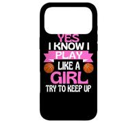 Custodia per iPhone 17 Pro Max Ragazze Basket Divertente Gioca Come Una Ragazza