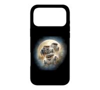 Custodia per iPhone 17 Pro Max Ragni saltatori Gold Moon Kawaii Chibi Ragni aerografo