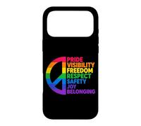 Custodia per iPhone 17 Pro Max Rainbow Peace Pride Visibilità Libertà Rispetto