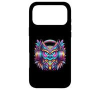 Custodia per iPhone 17 Pro Max Rave Rainbow Owl House EDM Festival Raver Animal EDC