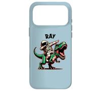 Custodia per iPhone 17 Pro Max Ray Dabbing Astronauta su un cartone animato dinosauro