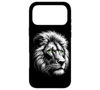 Custodia per iPhone 17 Pro Max Re Leone degli Animali dell'Africa con Occhi Verdi