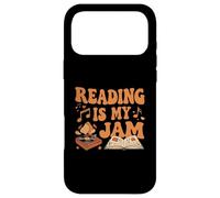 Custodia per iPhone 17 Pro Max Reading Is My Jam Book Lover Groovy Music Notes Retro