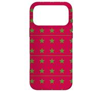 Custodia per iPhone 17 Pro Max Red Green Morocco Star Arabic Language Pattern