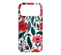 Custodia per iPhone 17 Pro Max Red Poppy Botanical Bold Flowers Floreale