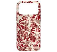 Custodia per iPhone 17 Pro Max Red Tropical Pineapple Palm Leaf Aloha Summer Pattern