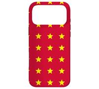 Custodia per iPhone 17 Pro Max Red Yellow Grid Star Line Stripe China Flag Peking Pattern