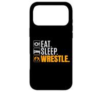 Custodia per iPhone 17 Pro Max Regalo con citazione "Eat Sleep Wrestle" per wrestler girl wrestling boy
