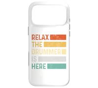 Custodia per iPhone 17 Pro Max Relax The Drummer Is Here Vintage Funny Drums