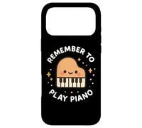 Custodia per iPhone 17 Pro Max "Remember to Play Piano" Carino Musica Divertente