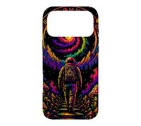 Custodia per iPhone 17 Pro Max Retro Astronauta Fungo Galassia Vintage Style Art
