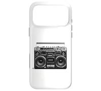 Custodia per iPhone 17 Pro Max Retro Boom Box anni '80 '90, Ghetto Blaster Cassette Tape Player