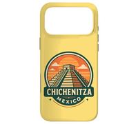 Custodia per iPhone 17 Pro Max Retro Chichen Itza Mexico Travel Badge Piramide
