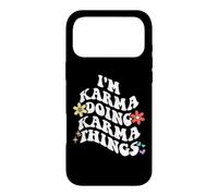 Custodia per iPhone 17 Pro Max Retro Groovy Im KARMA Doing KARMA Things Divertente Festa della mamma