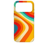 Custodia per iPhone 17 Pro Max Retro Groovy Liquid Swirl Waves Vintage anni '70 Arcobaleno