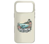 Custodia per iPhone 17 Pro Max Retro Isole Salomone Paesaggio Vintage Souvenir