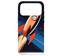 Custodia per iPhone 17 Pro Max Retrò, razzo, nave, in, spazio