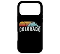 Custodia per iPhone 17 Pro Max Retro Style Colorado Vintage Rocky Mountains & Sun