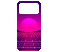 Custodia per iPhone 17 Pro Max Retro Sunset Horizon Minimal Synthwave Paesaggio