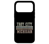 Custodia per iPhone 17 Pro Max Retro Troy città Michigan