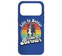 Custodia per iPhone 17 Pro Max Retro Vintage Life Is Better Bernese Mountain Dog Lover