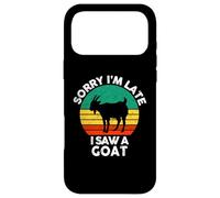 Custodia per iPhone 17 Pro Max Retrò Vintage Scusa Io sono in ritardo ho visto una capra