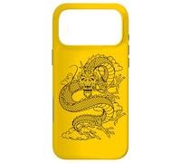 Custodia per iPhone 17 Pro Max Retro Vintage Zodiac Lunar New Year Black Chinese Dragon