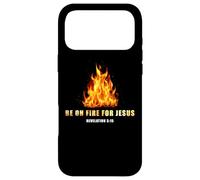 Custodia per iPhone 17 Pro Max Revelation 3:15 Be on Fire for Jesus - Christian Revival
