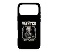 Custodia per iPhone 17 Pro Max Ricercato per tradimento Divertente 4 luglio Thomas Jefferson