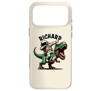 Custodia per iPhone 17 Pro Max Richard Dabbing Astronauta su un cartone animato dinosauro