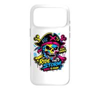 Custodia per iPhone 17 Pro Max Ride The Storm, Pirate Skull Storm Adventure Graphic