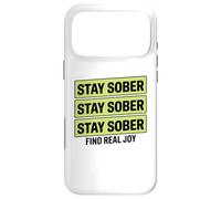 Custodia per iPhone 17 Pro Max Rimani sobrio non bevendo Trova la vera gioia