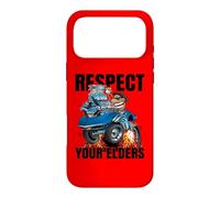 Custodia per iPhone 17 Pro Max Rispettare i tuoi anziani divertente auto classica cartone animato illustrazione