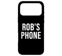 Custodia per iPhone 17 Pro Max Rob's Phone Nero Bianco Nome Rob