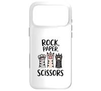 Custodia per iPhone 17 Pro Max roccia, carta, forbici, gatto, zampe, illustrazione