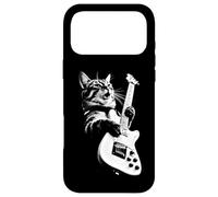 Custodia per iPhone 17 Pro Max Rock Cat Playing Guitar - Funny Guitar Cat
