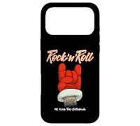Custodia per iPhone 17 Pro Max Rock 'N Roll Santa, New Year Christmas Santa Clause Graphic