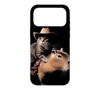 Custodia per iPhone 17 Pro Max Rodeo Kitten Wrangler Bizzarro Capibara Mount Western Cat