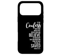 Custodia per iPhone 17 Pro Max Romani 10:9-10 Confessa con la tua bocca Credi nel tuo cuore