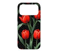 Custodia per iPhone 17 Pro Max Rose rosse Midnight Darkness Fiori Floreale