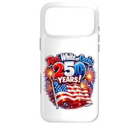 Custodia per iPhone 17 Pro Max Rosso, Bianco e Oooh! 250 Years! Bandiera degli Stati Uniti Fuochi d'artificio 4 luglio