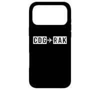 Custodia per iPhone 17 Pro Max Rotta di volo CDG RAK da Parigi a Marrakech Codici aerei